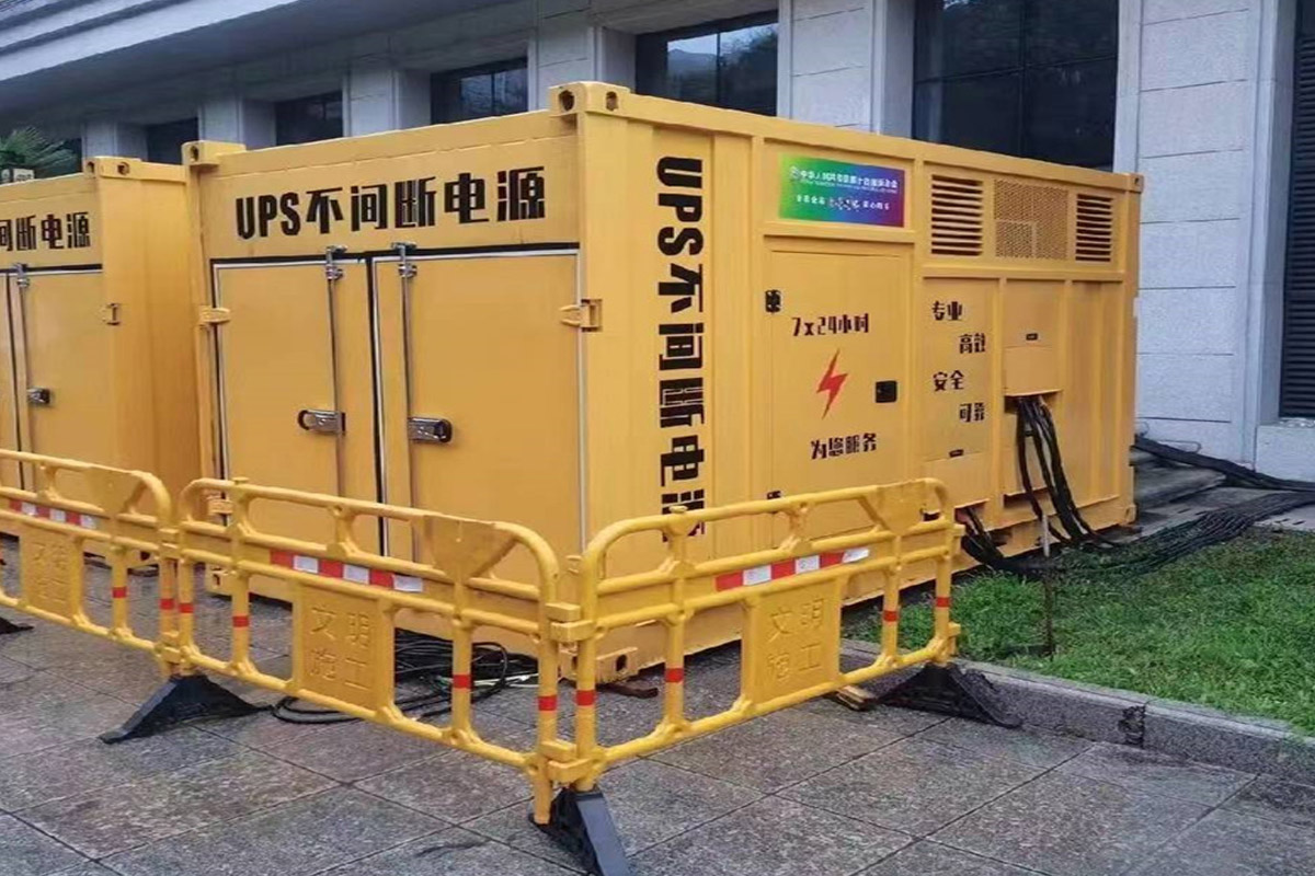 台儿庄发电机租赁施工现场