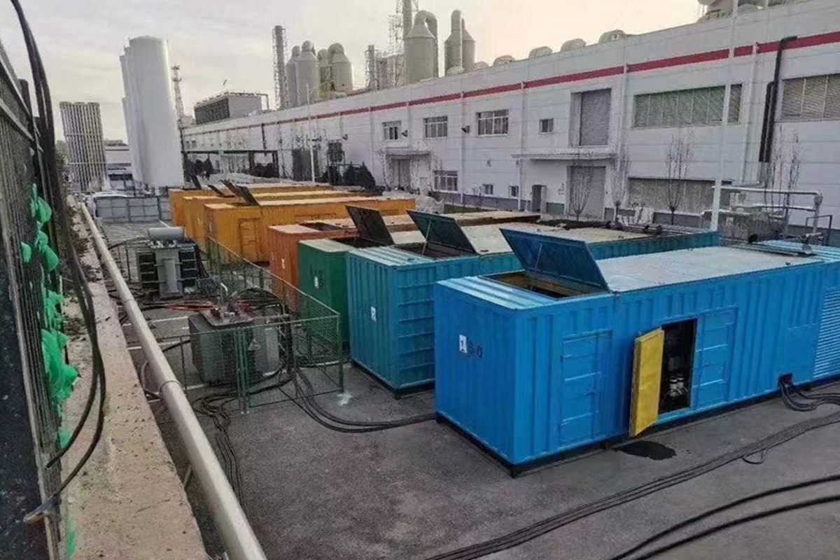 台儿庄发电机租赁施工现场